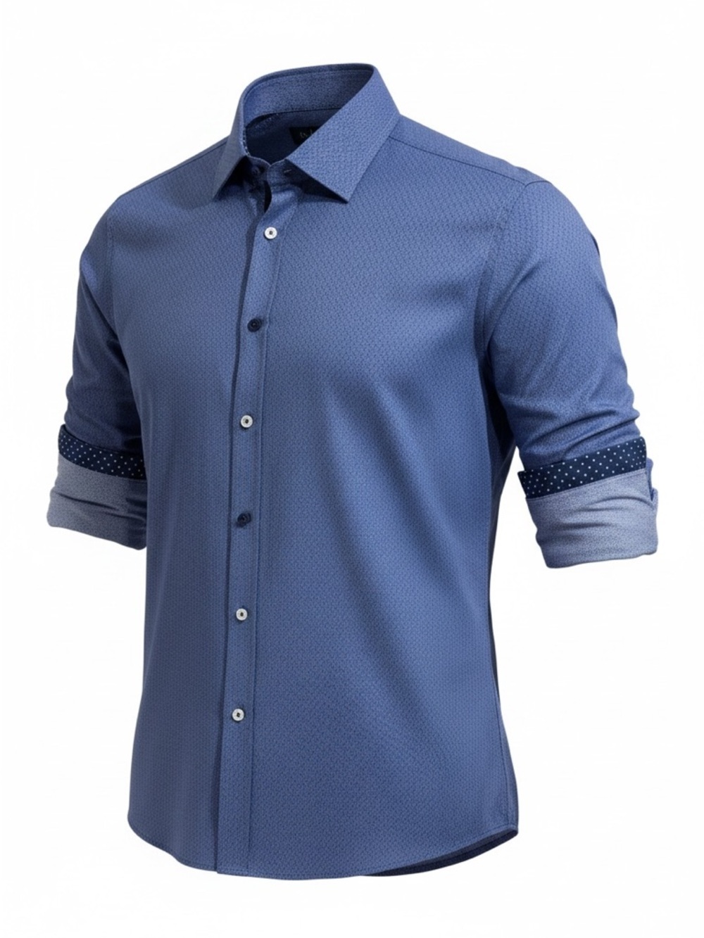 English Laundry Men’s Blue Patterned Button Down Dress Shirt 17/32-33, Like New